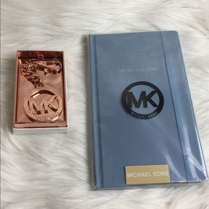 Michael Kors journal notebook baby blue with foil accents